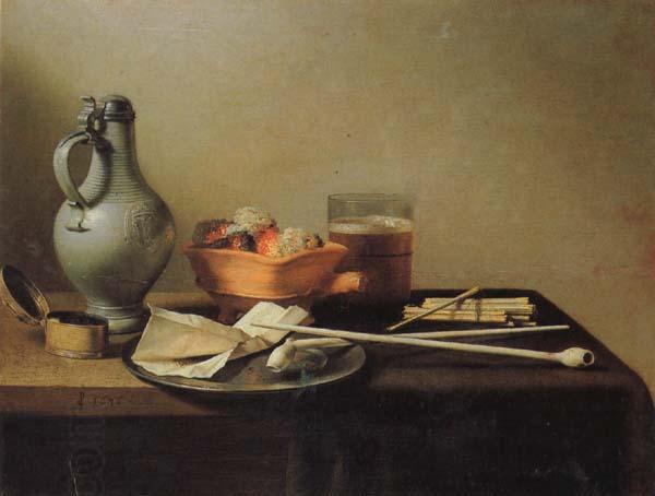 Pieter Claesz Pipes and Brazier oil painting picture